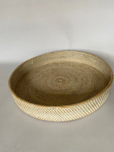 Rattan round tray (large)