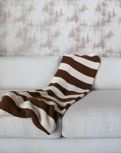 Knitted Stripe Throw