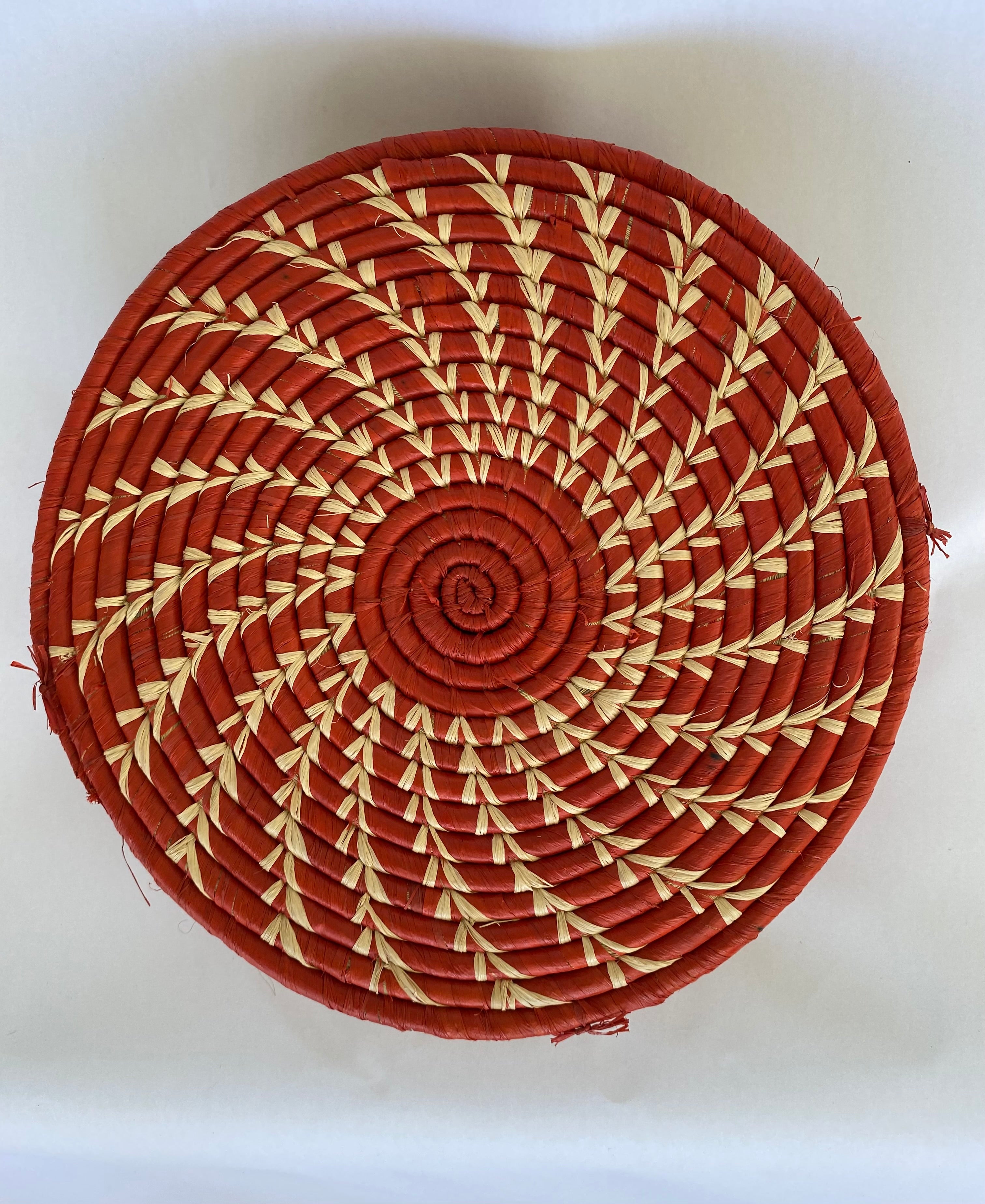 Raffia Placemats Spiral Terracotta