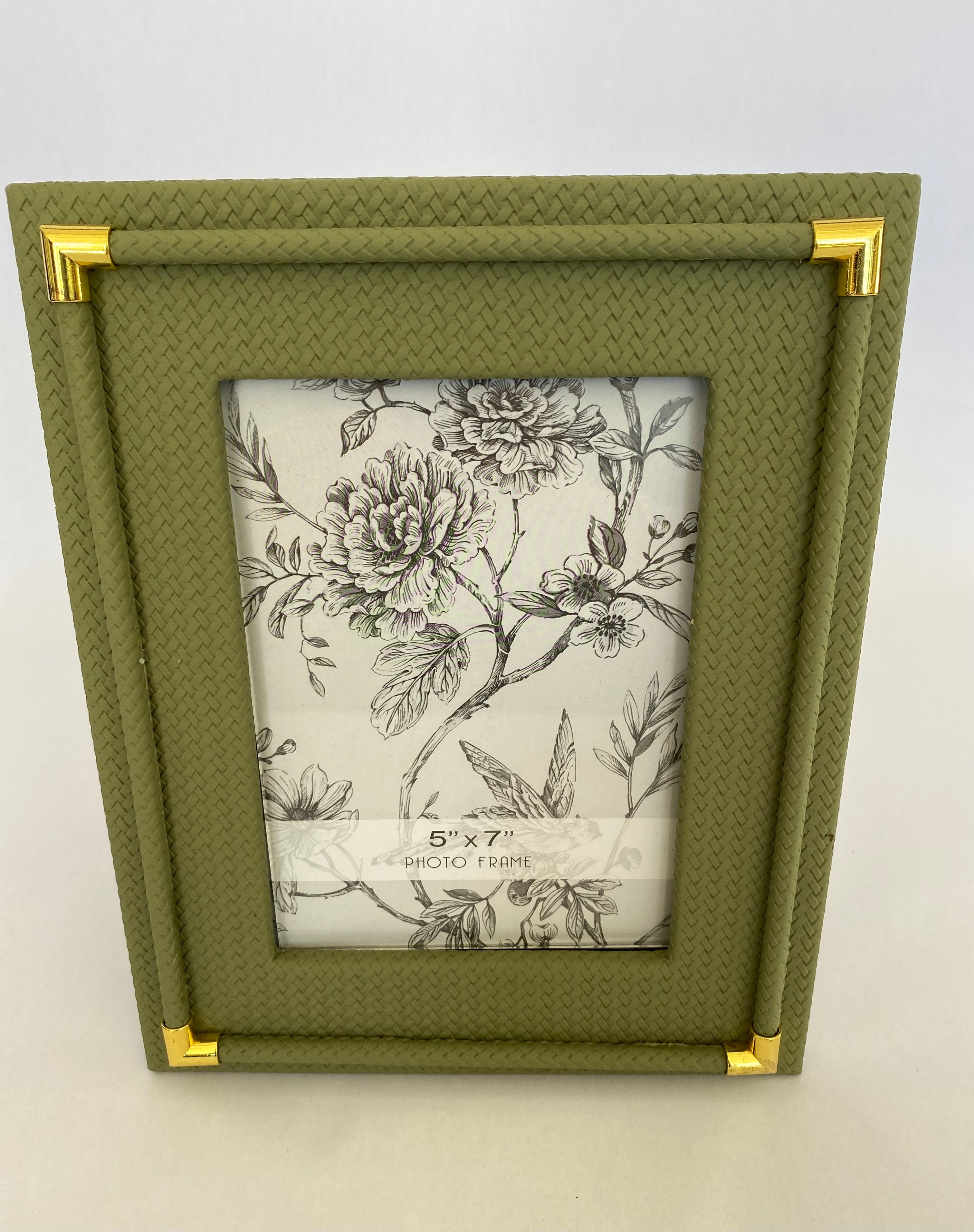 Shagreen photo frame - sage