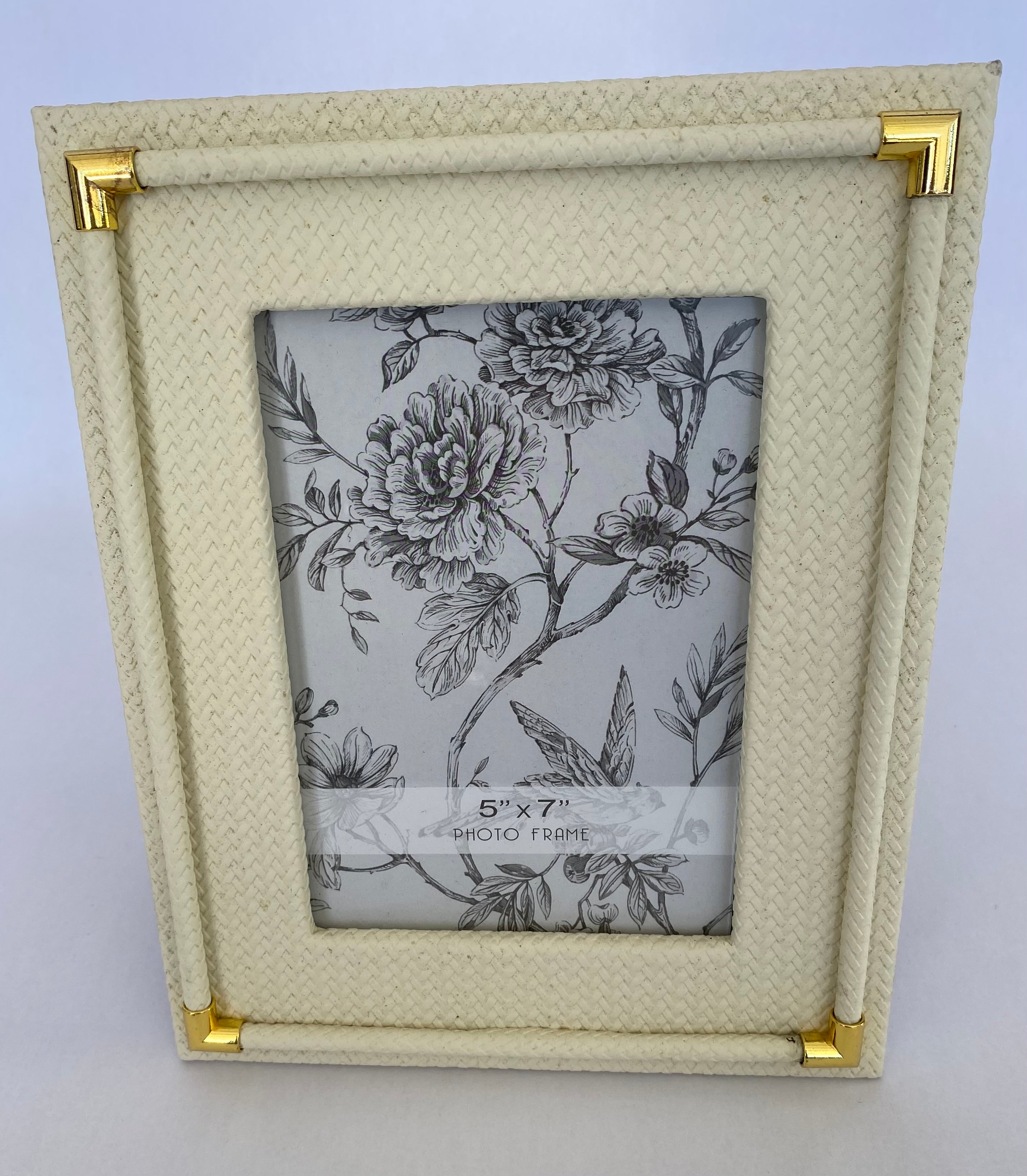 Shagreen photo frame - cream
