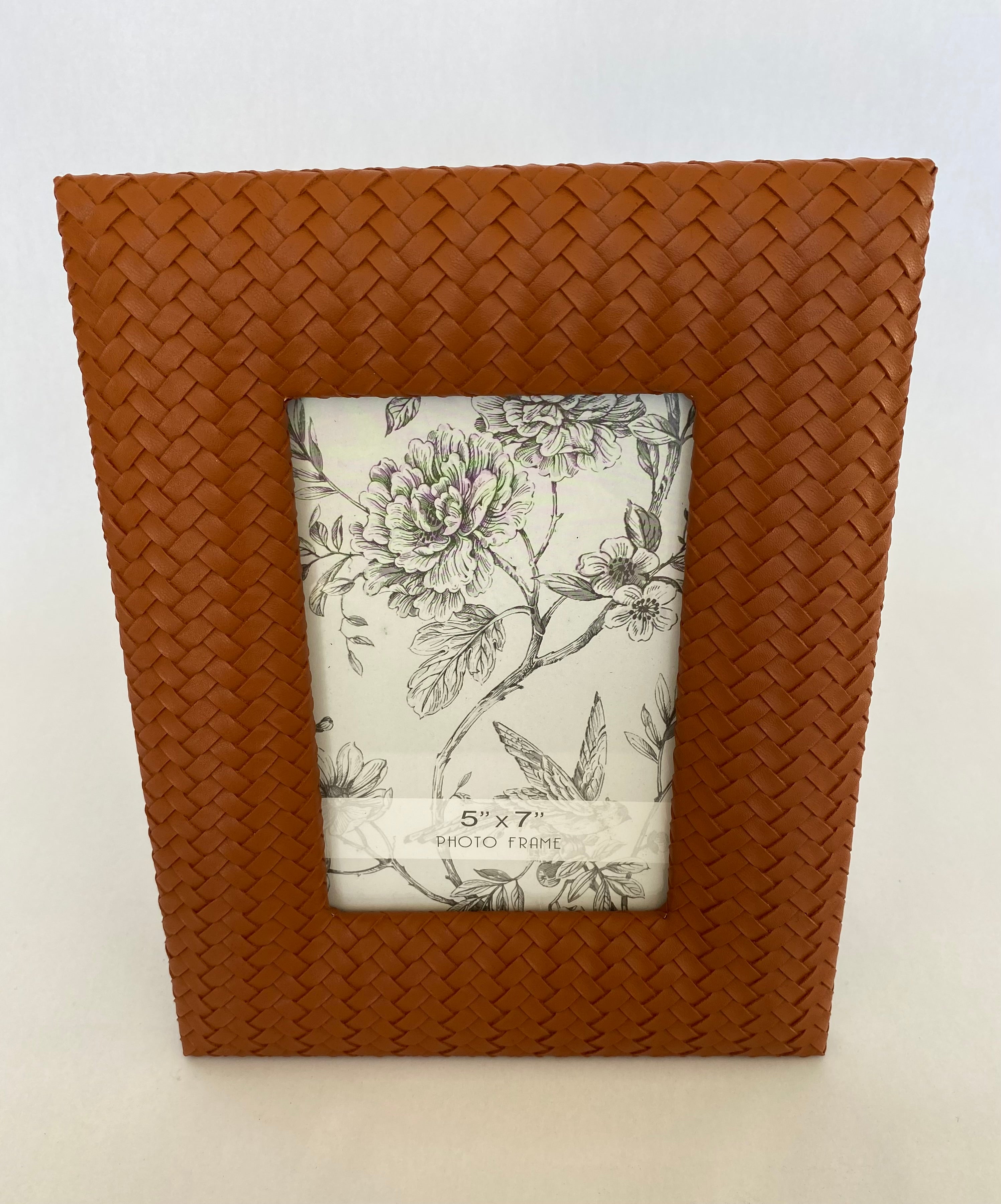 Lattice brown photo frame
