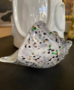 Grey spotted glass shell