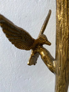 Antique gold bird lamp