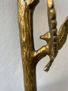 Antique gold bird lamp
