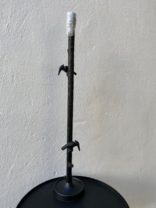 Matt black bird lamp