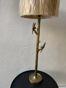 Antique gold bird lamp
